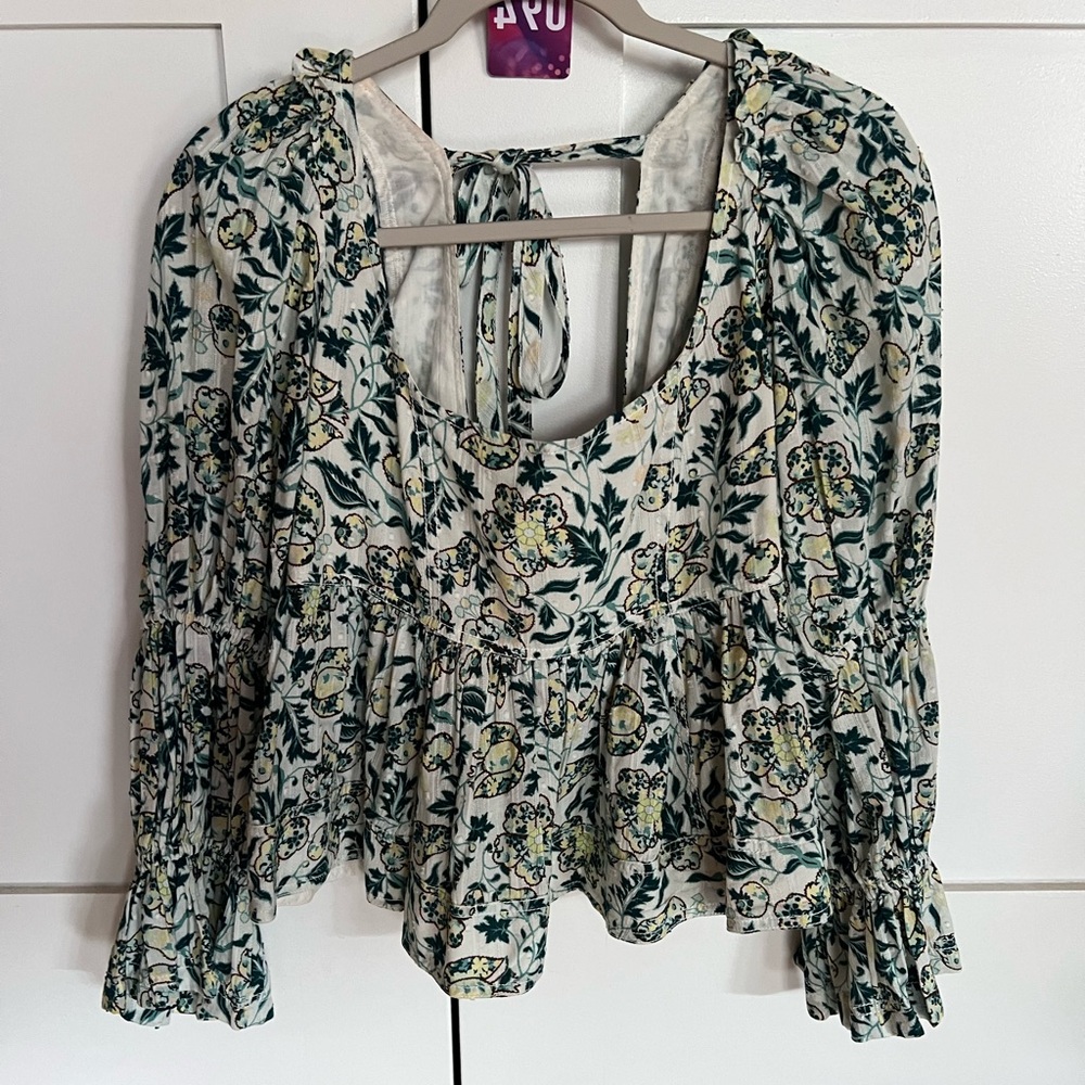 Anthropologie Pilcro peasant top
